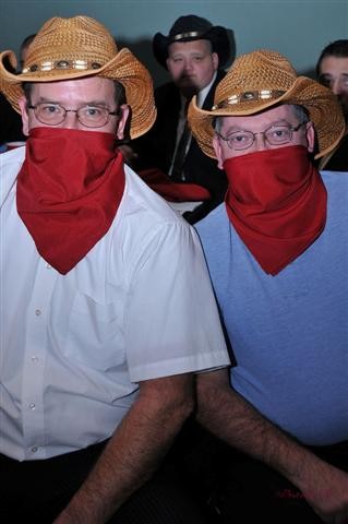 Firefighters Alan Kennedy and Ted Wallace at the Company Banquet.